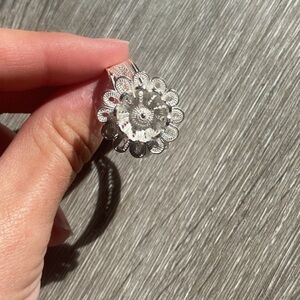 Artistry Tarakashi Floral Ring –925 Sterling Silver | Size 11 | Artisan Detail |